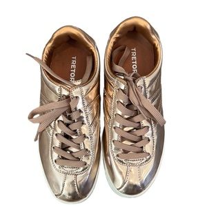 Tretorn Camden Metallic Rose Gold Sneakers